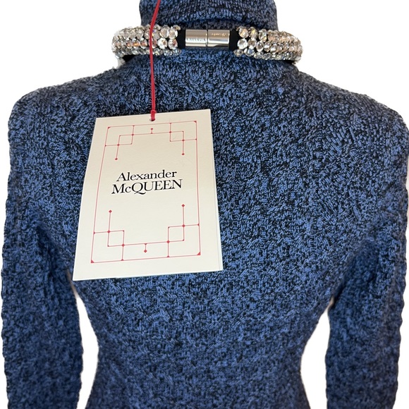 Alexander McQueen Knit Dress With Crystal Rope Embroidery - Picture 4 of 9